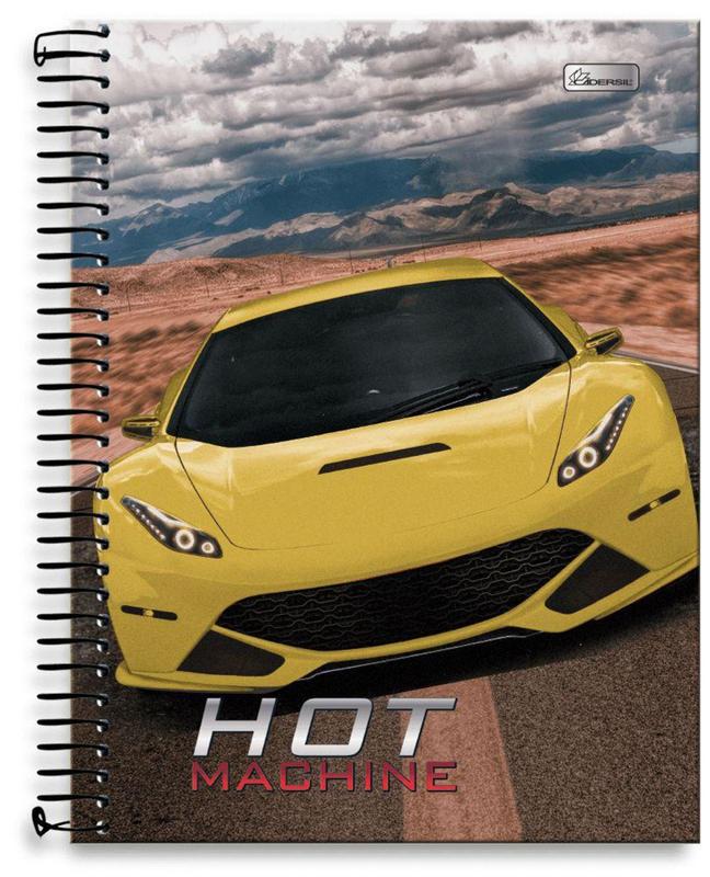 Caderno 1/4 96 folhas hot machine capa dura - CADERSIL INDUSTRIAL
